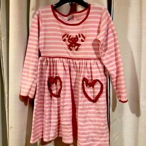 Stork lands squiggles by Charlie Christmas dress